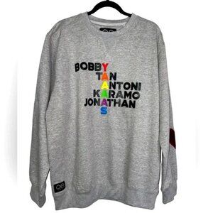 Queer Eye Cast Names Embroidered Heart Sweatshirt NWT 3X